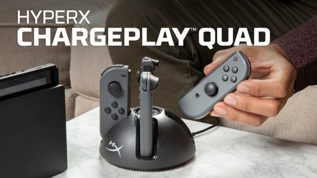 Carregador para Controle Nintendo Switch HyperX ChargePlay Quad