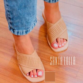 Chinelo Santa Lolla Flip Flop Tiras Cruzadas Feminino