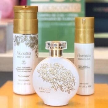 Combo Floratta Simple Love: Desodorante Colônia 75ml + Body Spray 100ml + Loção Hidratante Desodorante 200ml