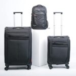 Conjunto de 3 Peças Samsonite Versalite DLX - 2 Malas e 1 Mochila Preta