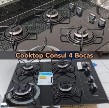 Cooktop Consul 4 Bocas com Grades Individuais - Acendimento Automático Facilite CD060AE