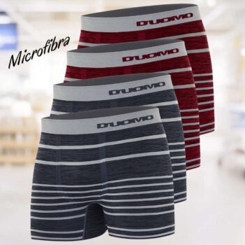 Duomo Boxer Conjunto de Cuecas 4 Peças, Masculino