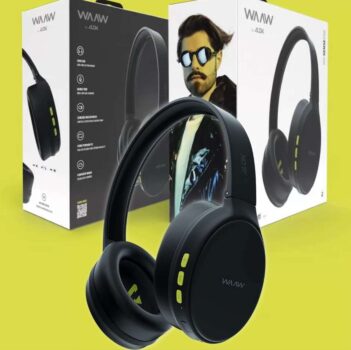 Fone de Ouvido WAAW by ALOK SENSE 200HB Headphone Bluetooth, Microfone e Toque inteligente, Conexão Multipontos, Preto e Verde, Regulável