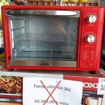 Forno Elétrico de Bancada Lenoxx 36L - Chef Red Gourmet PFO309
