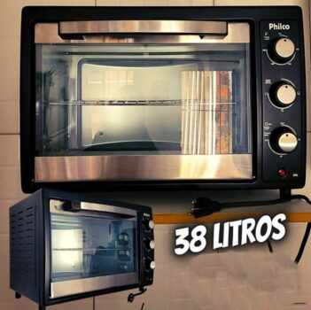 Forno Elétrico Philco PFE42P 38L com Timer de 60 Minutos e Função Dourar 1500W – Preto