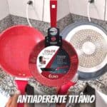 Frigideira 20 cm ColorStone de alumínio com antiaderente Titânio, ALU8204-TI, Euro Home