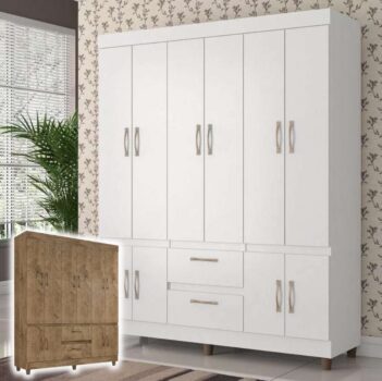 Guarda-roupa 10 Portas 2 Gavetas Araplac - Coimbra