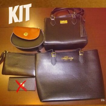 Kit 4 Bolsas Feminina Monograma Willibags Lindas