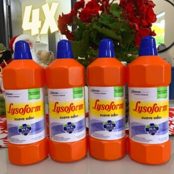 Kit Desinfetante Lysoform Bruto Suave Odor - 1L - 4 Unidades