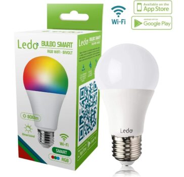 Lâmpada Inteligente Bulbo Smart LED RGB Wi-Fi 10W Bivolt E27 Ledo