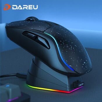 MOUSE DAREU GAMER RGB SEM FIO + DOCK