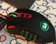 Mouse Gamer Redragon Perdition 3 Preto RGB 18 Botões Programáveis M901-2, Preto e Vermelho