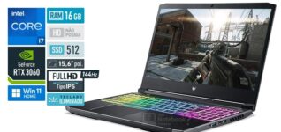 Notebook Gamer Predator Helios 300 Ph315-54-7852 I7 11ª Windows 11 Home 16gb 512gb Ssd Rtx 3060 15,6