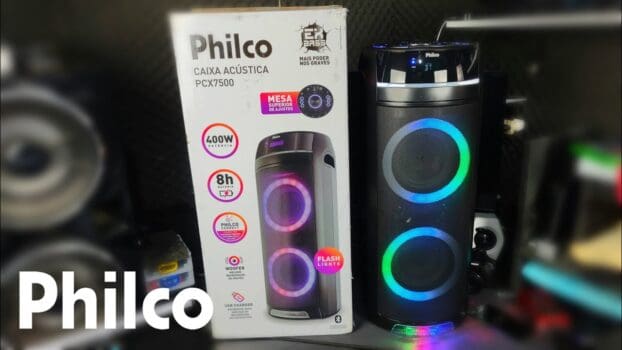 PHILCO Caixa Acústica PCX7500 Woofer Integrado Ex bass 8H