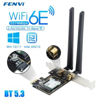 Placa de Rede PCIE WiFi 6E + Bluetooth 5.3 Fenvi