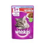 Ração Úmida Para Gatos Whiskas Sachê Carne ao Molho Adultos 85g