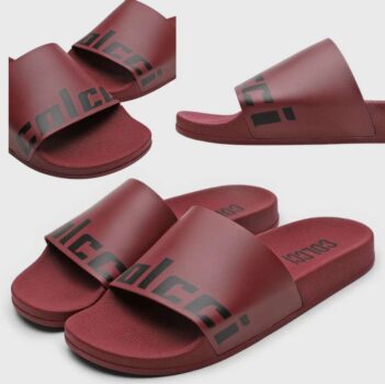 Rasteira Slide Colcci Logo Bordô