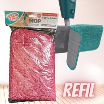 Refil microfibra vermelho para Mop Spray Flash Limp, RMOP7800-VM, Flash Limp