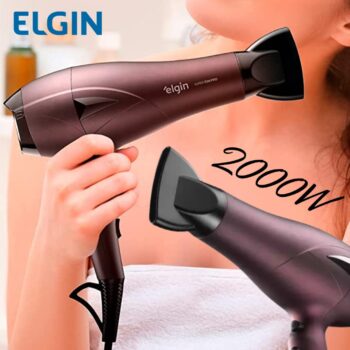 Secador de Cabelos Super Íon Pro Elgin Profissional 2000W Cabo 2,8m giratório 360° 127V
