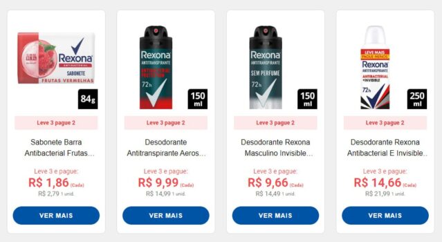 Seleção de Desodorantes e Sabonetes - Pague Menos