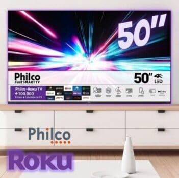 Smart TV LED 50" 4K UHD Philco PTV50G70R2CSGBL - Roku TV