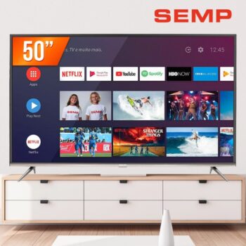 Smart TV LED 50" 4K UHD Semp 50SK8300 - Android TV, Wifi