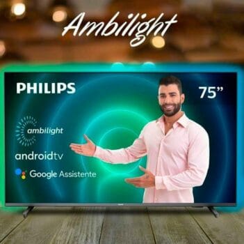Smart TV Philips 75" Ambilight 4K UHD LED Android TV 60Hz 75PUG7906/78