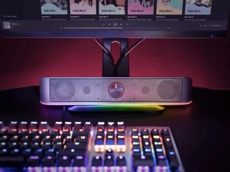Soundbar Trust GXT-619 Thorne, RGB LED, Stereo, 12W, 6W, USB, Preto - 24007