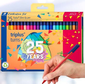 STAEDTER, Caneta com ponta de fibra 323 C25 TA Triplus Color Edição limitada, 1,0mm - Cores sortidas (pacote com 20 + 5 GRÁTIS)