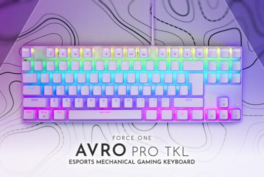 Teclado Mecânico Gamer Force One Keyboard Avro Pro, RGB, Switch Outemu Red, USB, Branco