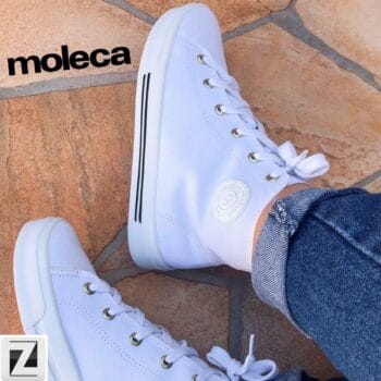Tênis Cano Alto Moleca Liso Feminino - Branco