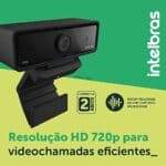 Webcam USB CAM 720p Preto Intelbras