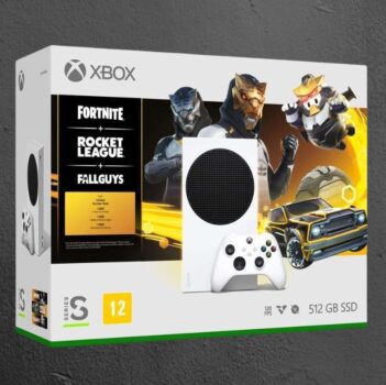 Xbox Series S 2020 512GB 1 Controle Branco - Microsoft com 3 Jogos