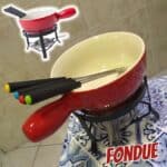 Aparelho de Fondue Cerâmica Brinox Vermelho - 8 Peças 1256/101