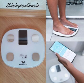 Balança Digital C/Bioimpedância Cardio App Relaxmedic