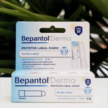 Bepantol Derma Protetor Labial Diário, Hidratante Labial, FPS 50, Branco