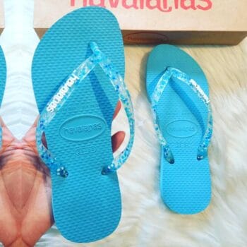 Chinelo Sandalias Havaianas Slim Logo Metallic, Havaianas, meninas