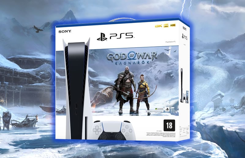 Consola PS5 (825 GB) + Jogo PS5 God Of War Ragnarök (Formato Digital) 