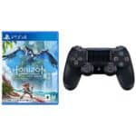 Controle sem Fio DualShock 4 Sony PS4 - Jet Black + Jogo Horizon Forbidden West - PS4