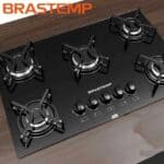 Cooktop 5 bocas Brastemp com grades piatina e acendimento automático - BDD75AE