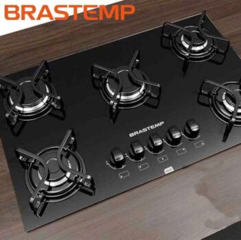 Cooktop 5 bocas Brastemp com grades piatina e acendimento automático - BDD75AE