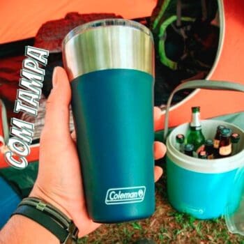 Copo Térmico com Tampa 600 ml Azul Coleman