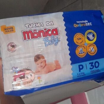 Fralda Turma da Mônica Baby Jumbo P – 180 Unidades