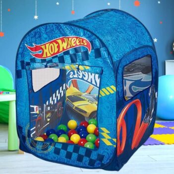 Hot Wheels - Barraca Infantil com 50 Bolinhas, Fun Divirta-se, Azul