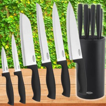 Jogo de Facas Brinox Inox com Cepo 2558/400 - 7 Peças