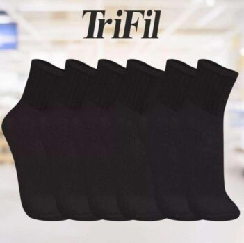 Kit com 6 Meias Básicas Atoalhadas, Trifil, Adulto Unissex