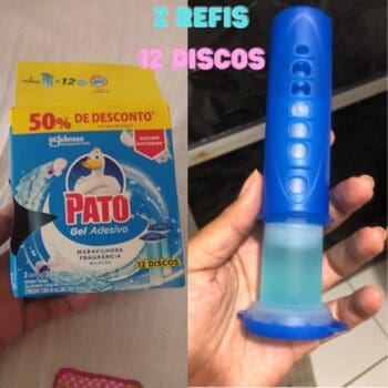 Kit Desodorizador Sanitário Pato Gel Adesivo Marine Refil 6 Discos 2UN