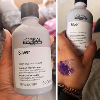 L'Oreal Professionnel Shampoo Silver, Neutraliza Tons Amarelos Indesejados, Com Pigmentos Roxo, Para Cabelos Brancos e Grisalhos, Promove Brilho & Maciez, 300ml