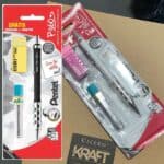 Lapiseira P360 0.5 Mm Gratis Borracha + Grafites, Pentel, Preta, Pacote De 1