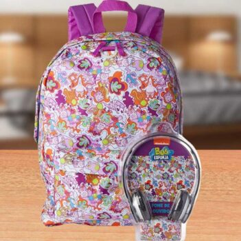 Mochila com Fone de Ouvido, DMW Bags, Bob Esponja, 10965